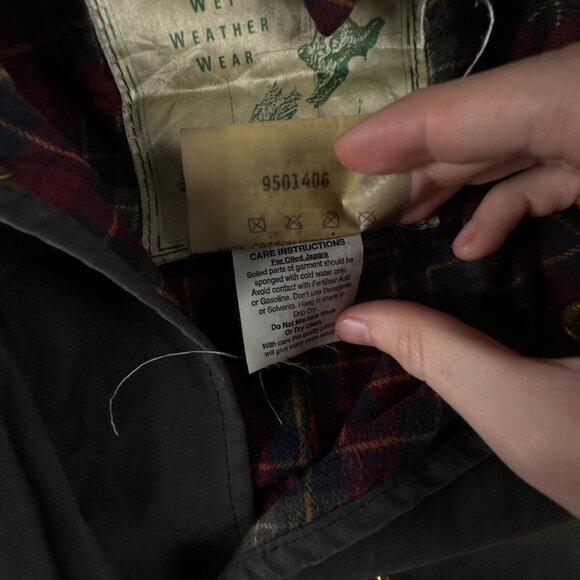Barbour Backhouse Waxed Jacket Men Outdoors Long Trench A1255 Stockman's Size 44 - Picture 7 of 16